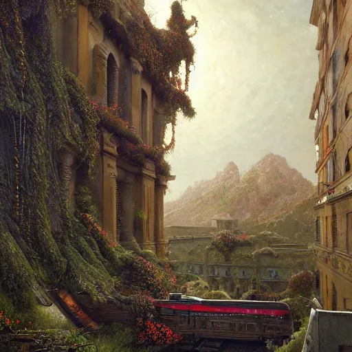 Image similar to paint surrealist 🚝, ferdinand knab, high definition and detailed 4 k