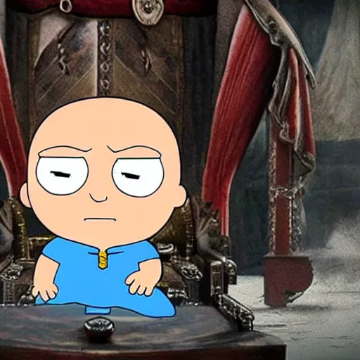 Prompt: stewie griffin in Game of Thrones