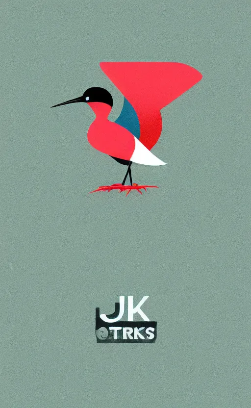 Image similar to poker card style, simple, modern look, solid colors, colorful, japanese crane bird in center, pines symbol in the corners, vivid contrasts, for junior, logo design