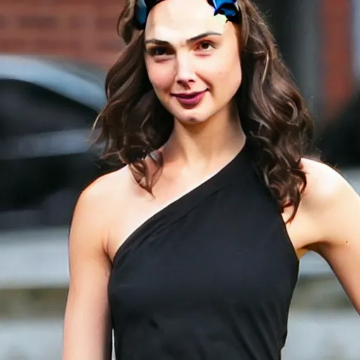 Image similar to Gal Gadot like catgirl with cat ears