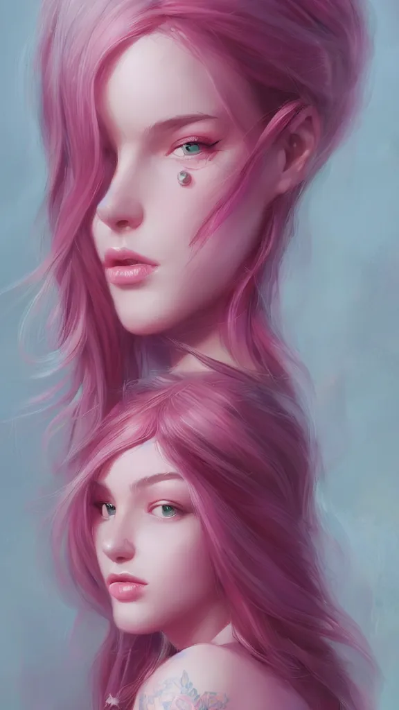 Image similar to teen girl, pink hair, gorgeous, amazing, elegant, intricate, highly detailed, digital painting, artstation, concept art, sharp focus, illustration, art by Ross tran