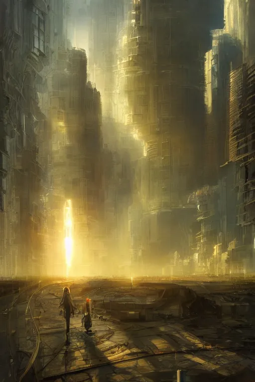 Prompt: nuclear fusion powering a city of the future, elegant, volumetric lighting, digital painting, highly detailed, artstation, sharp focus, sunny day, utopia, open space, illustration, concept art, ruan jia, steve mccurry, ivan shishkin, studio ghibli