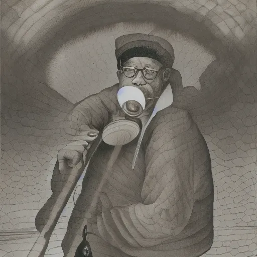 Image similar to dizzy gillespie by hieronymus bosch