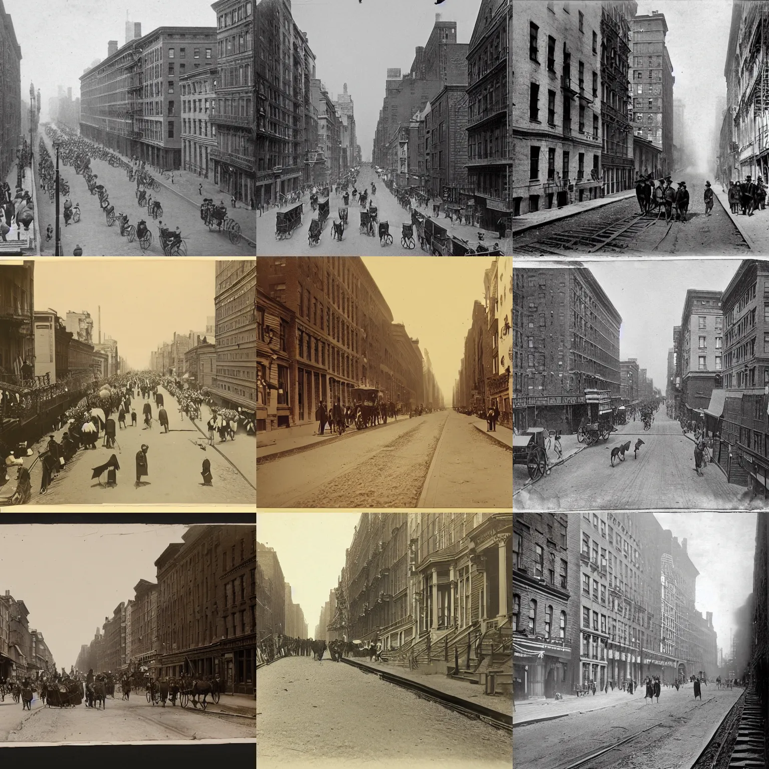 Prompt: 1 8 8 0 s photo of a new york street