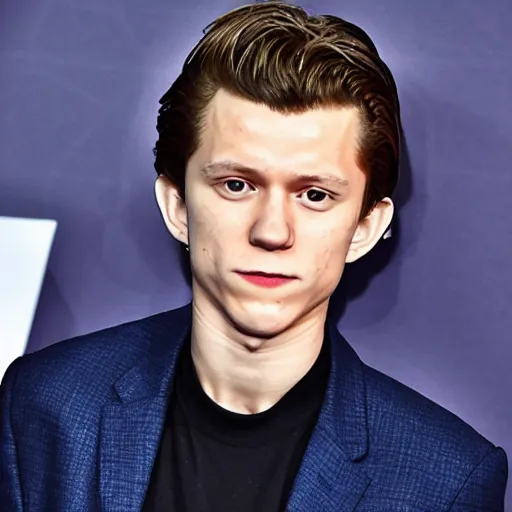 Image similar to tom holland as a willem dafoe