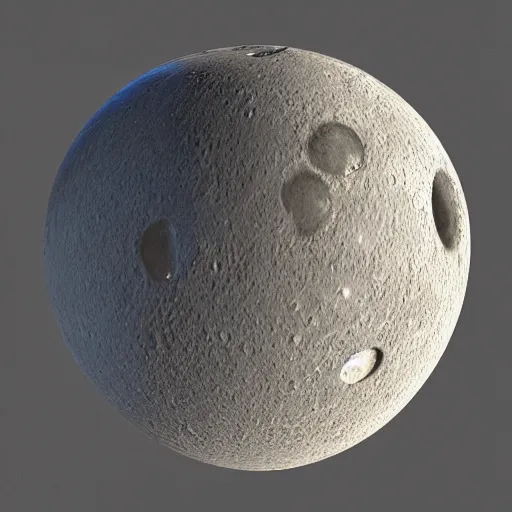 Prompt: 3 d render of an apple shaped moon