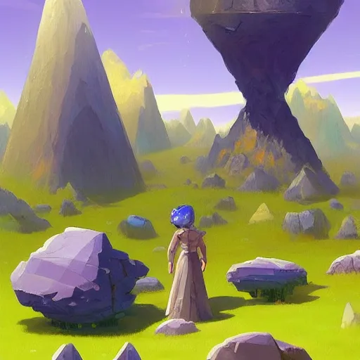 Image similar to 4k Pylons are furniture items that appear as a large stone or crystal hovering and rotating above a biome-themed stand from Terraria Game , Surrounded deep forest from terraria game by Craig Mullins, ilya kuvshinov, krenz cushart, epic , artgerm trending on artstation by Edward Hopper and Dan Mumford and WLOP and Rutkovsky, beksinski carl spitzweg moebius and tuomas kocar, intricate artwork by caravaggio, Unreal Engine 5, Lumen, Nanite