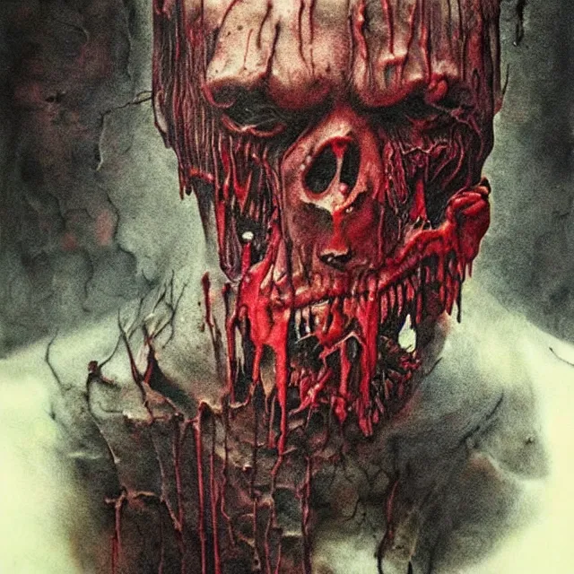 Image similar to dark tattoo, acid rich colors, giger beksinski gammell horror king chaos, bleeding colors, big budget movie scene, horror reality, award winning photograph, cinematic lighting, realistic!, hyperrealism, realistic refine flavor, real polaroid picture