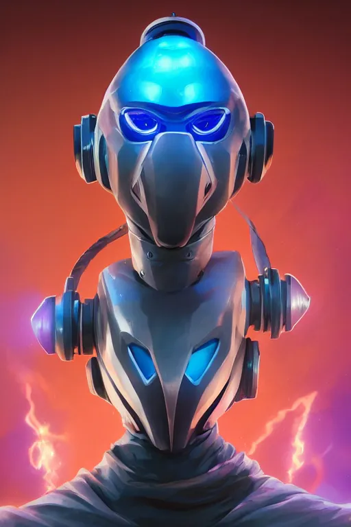 Image similar to epic mask helmet robot ninja portrait stylized as fornite style game design fanart by concept artist gervasio canda, behance hd by jesper ejsing, by rhads, makoto shinkai and lois van baarle, ilya kuvshinov, rossdraws global illumination radiating a glowing aura global illumination ray tracing hdr render in unreal engine 5