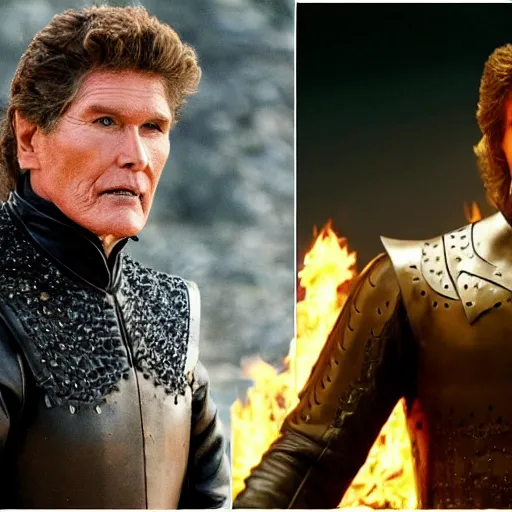 Prompt: david hasselhoff in game of thrones