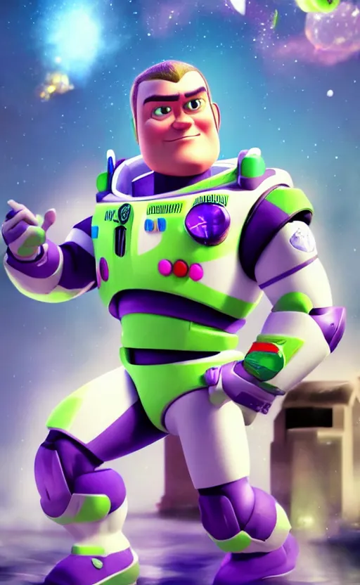 Prompt: kevin hart as buzz lightyear, dynamic lighting, photorealistic fantasy concept art, trending on art station, stunning visuals, creative, cinematic, ultra detailed