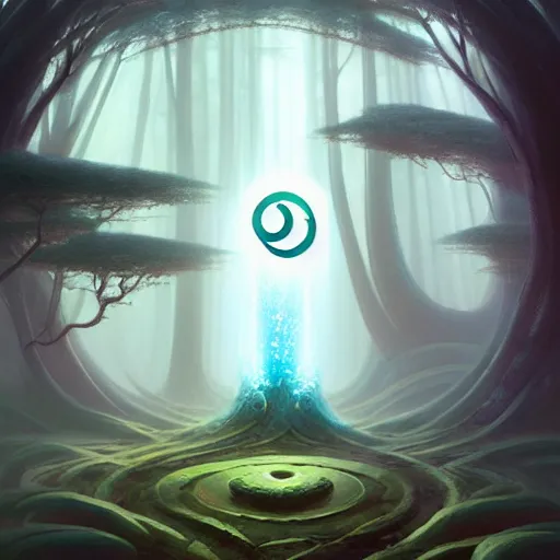 Image similar to cloud forest magical glyph enso by andreas rocha and peter mohrbacher and james jean