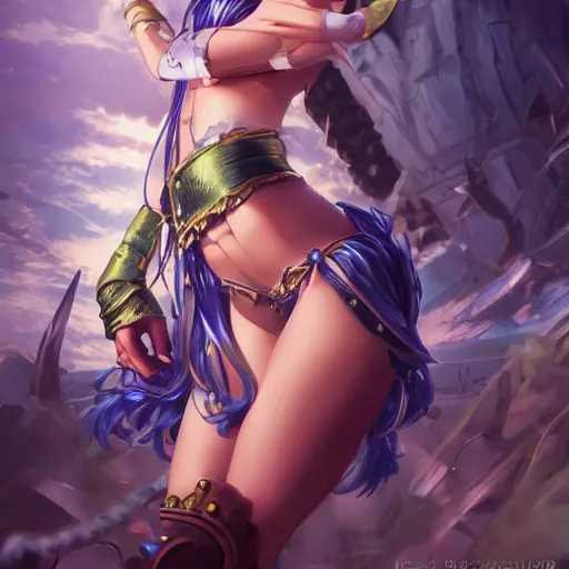 Image similar to photograph of pretty anime girl in bikini, jojo's bizarre adventure live action, fantasy, intricate, elegant, highly detailed, artstation, concept art, matte, sharp focus, illustration, hearthstone, art by artgerm and greg rutkowski