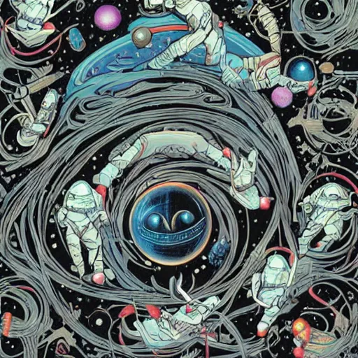 Image similar to A lost sci-fi rabbit, space rabbit, interstellar black hole, by James Jean And WLOPPRO