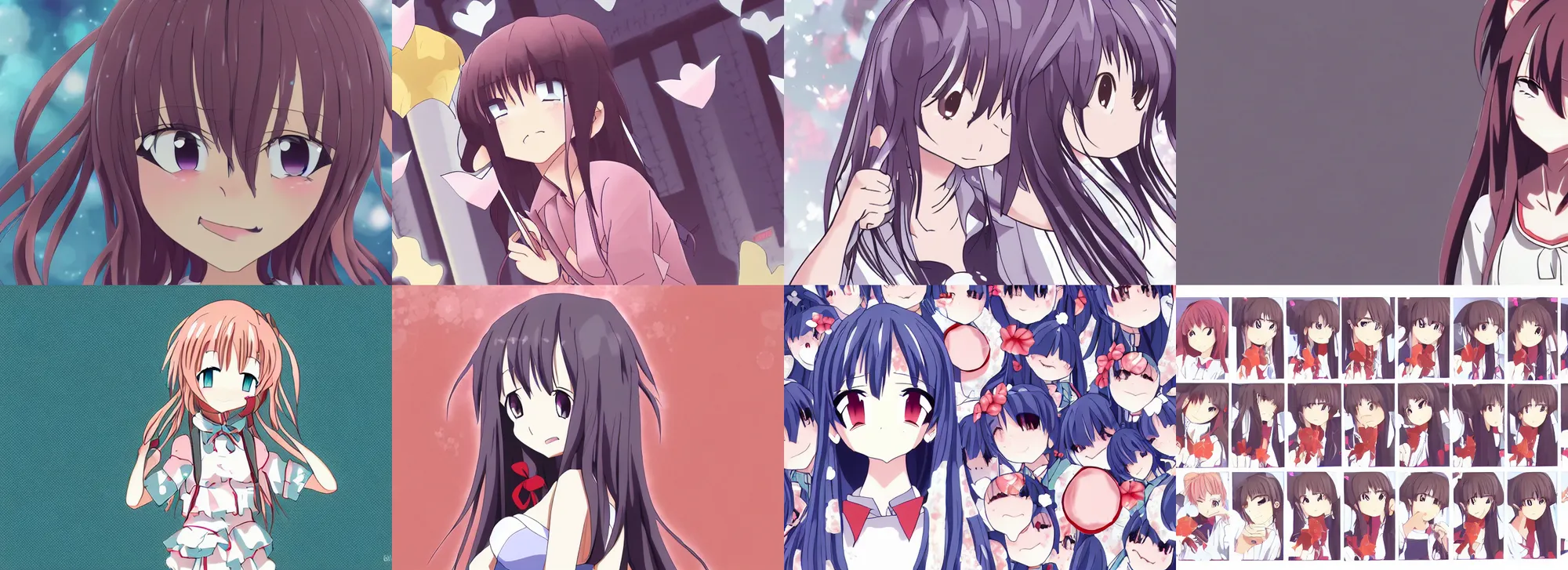 Prompt: anime screenshot pattern, original cute girl doing cute things / iyashike animation work source