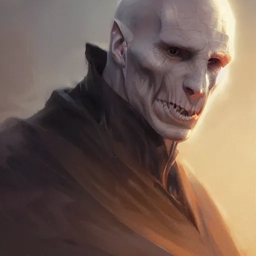 Prompt: a character with Voldemort's nostrils by Greg Rutkowski