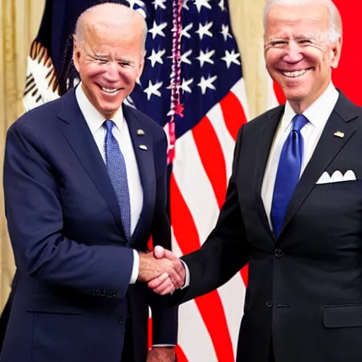 Prompt: biden doing a dodgy deal with the chinese