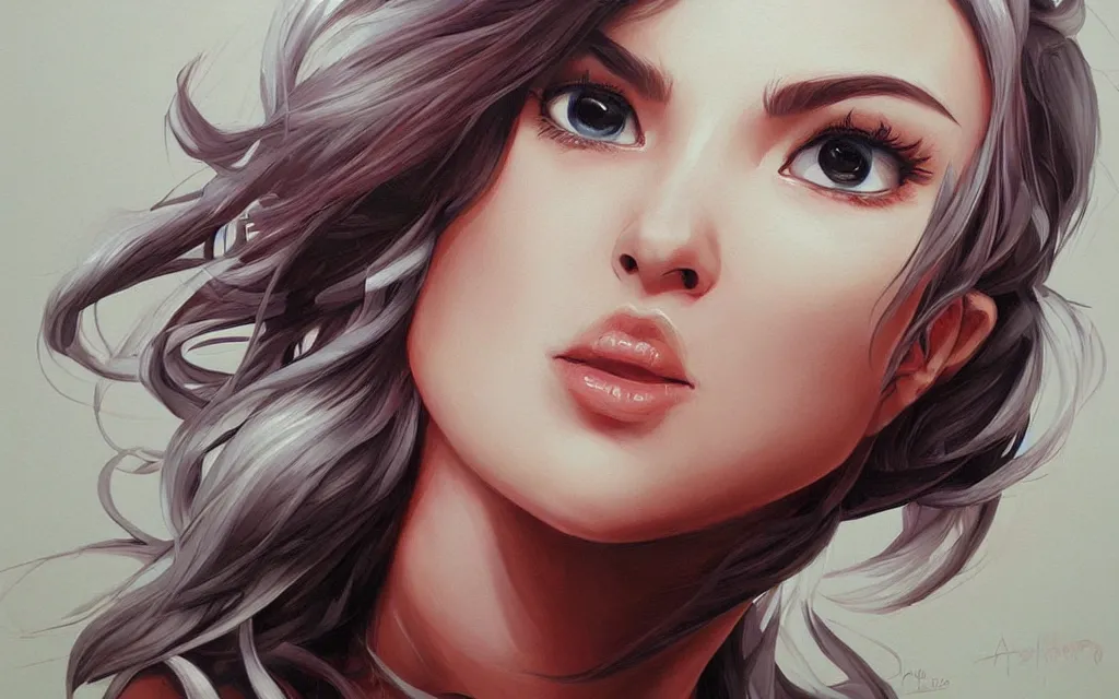 Image similar to a beautiful painting representative of the art style of artgerm