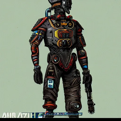 an Aztec cybernetic mercenary in the style of Jean | Stable Diffusion ...