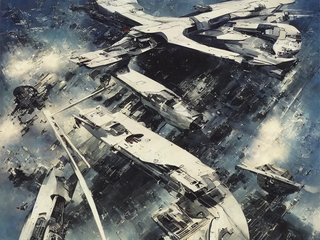 Image similar to ( ( ( ( ( thx 1 1 3 8, logan's run, matte painting, sci - fi illustration, sci - fi environment, painting ) ) ) ) ) by vincent di fate and john berkey and ralph mcquarrie!!!!!!!