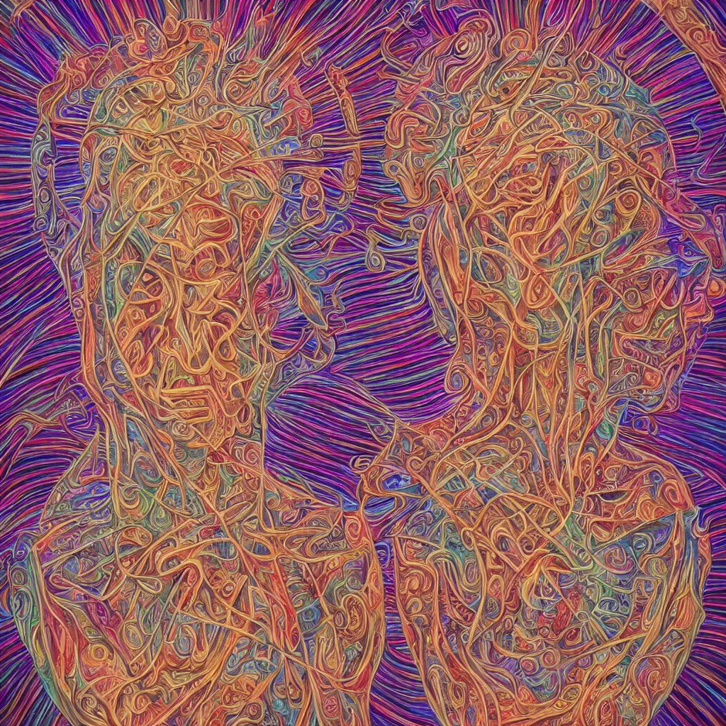 Prompt: alex grey art