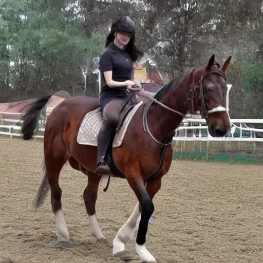 Prompt: a cat riding horse