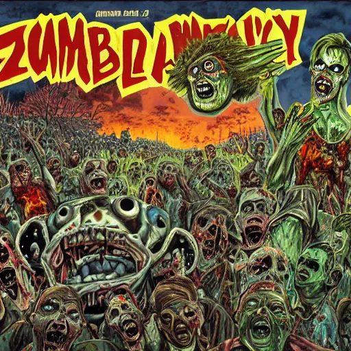 Prompt: zombie apocalypse by robert williams, detailed