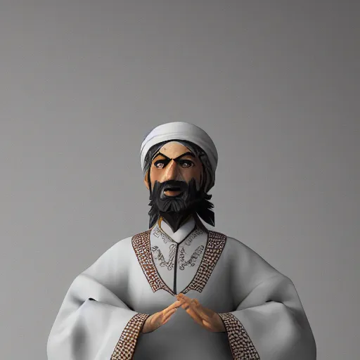 Image similar to sufi figures in the style of maud ventours behance hd octane render