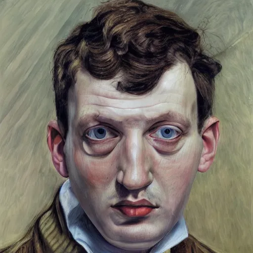 Prompt: high quality high detail painting by lucian freud, hd, ian curtis