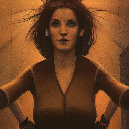 Image similar to detailed face of a woman, clockwork, moment, tectonic sky, skydome, bullet train, turbines, utopian, tech noir, wet reflections, prism, atmospheric, ambient, pj crook, syd mead, livia prima, artgerm, greg rutkowski, nick alm, casey baugh