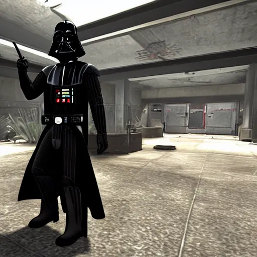 Prompt: Darth Vader in Call of Duty Modern Warfare 2