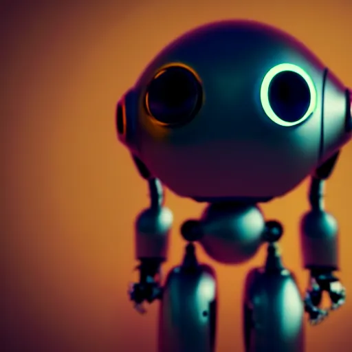 Image similar to a cute little robot at wood. super realistic 8 k render of a dark hooded powerful elegant, cinematic composition