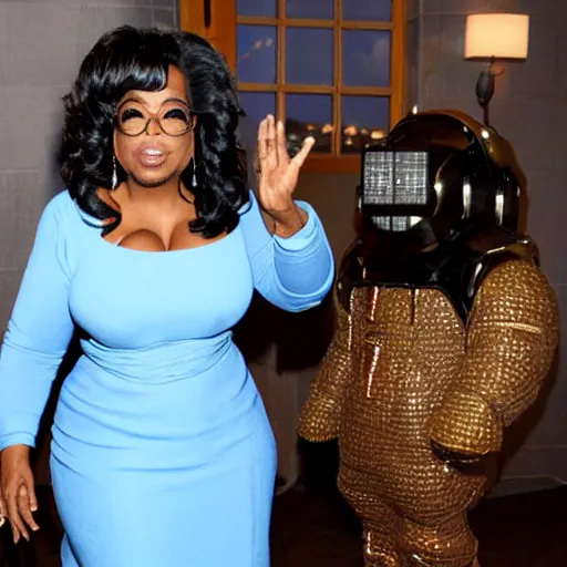 Image similar to Oprah Winfrey Dressed as Megaman