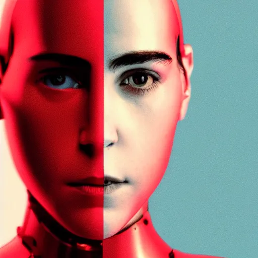 Prompt: portrait of robot from ex machina, film, award winning photography