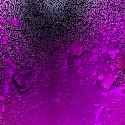 Prompt: statue!!!, purple shattered paint!, glowing lava!!!, (((conglomerate!, slush))), abstract!, black backdrop!, 4k!, award-winning photo!!!!, 33mm!