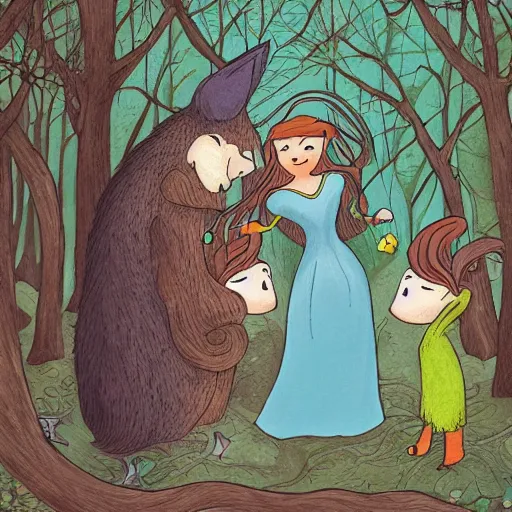 Image similar to fairytale, illustration by scott gustafson