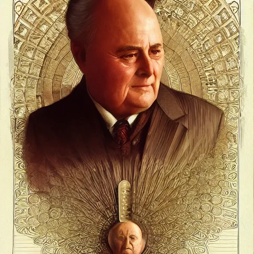 Image similar to amazing lifelike award winning pencil illustration of Gorbachev trending on art station artgerm Greg rutkowski alphonse mucha cinematic