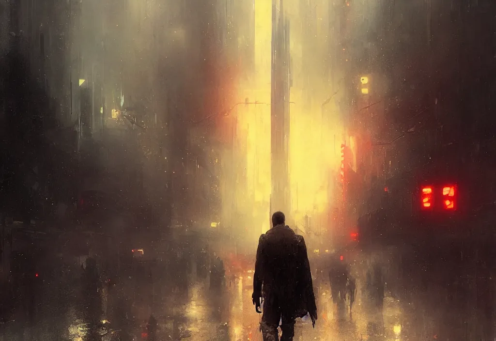 Image similar to bladerunner 2 0 4 9, by greg rutkowski, by jeremy mann, digital painting