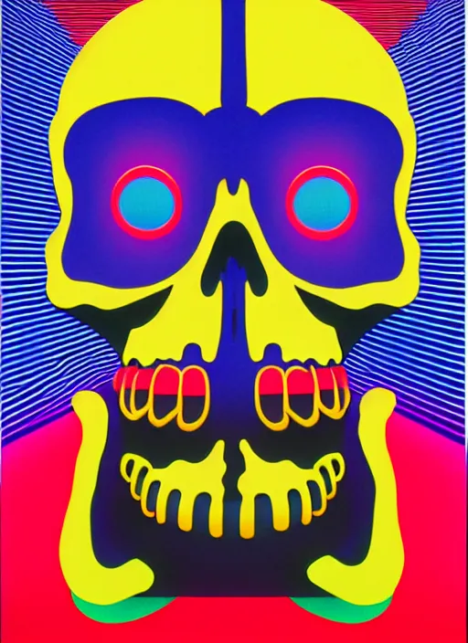 Prompt: skull by shusei nagaoka, kaws, david rudnick, pastell colours, airbrush on canvas, cell shaded, 8 k