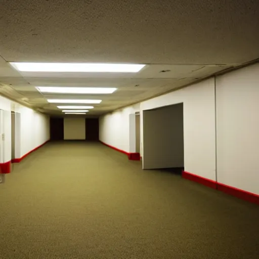 Prompt: Obama lost in the backrooms, old moist carpet, mono-yellow, fluorescent lights, randomly segmented rooms, eerie