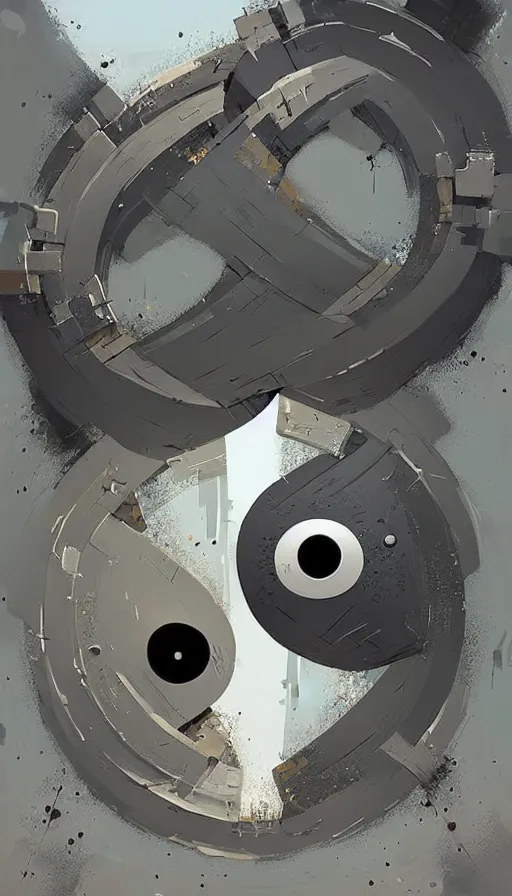 Image similar to Abstract representation of ying Yang concept, by Ian McQue