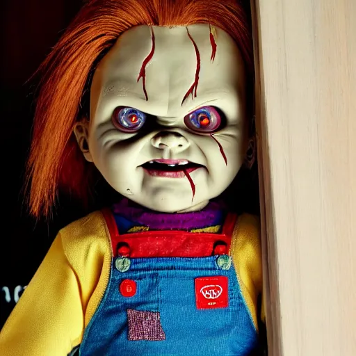 Image similar to chucky the killer doll coming alive