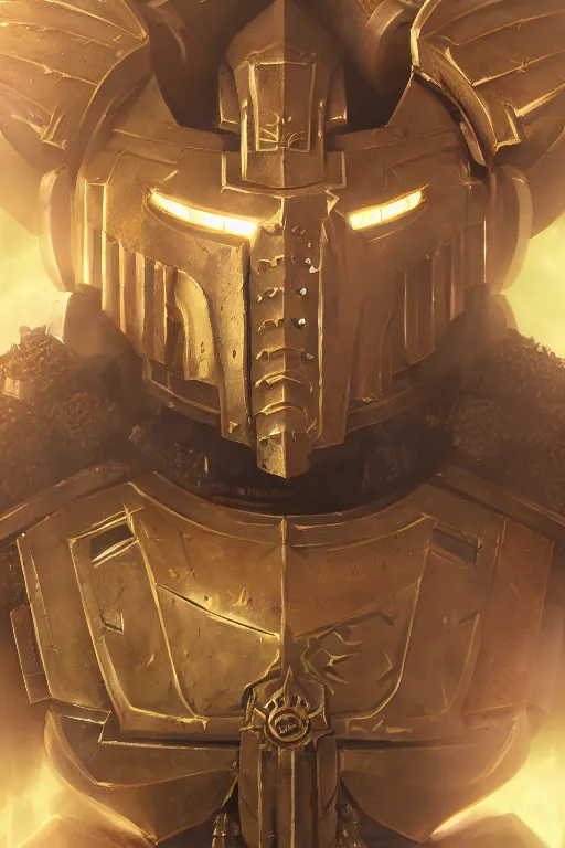 Image similar to armor portrait heros warhammer 4 0 k horus heresy fanart - the primarchs emperor by johannes helgeson animated with vfx concept artist & illustrator global illumination ray tracing hdr fanart arstation zbrush central hardmesh 8 k octane renderer comics stylized