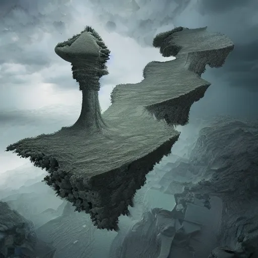 Image similar to surreal fractal, 3 d concept render, matte painting, cgsociety