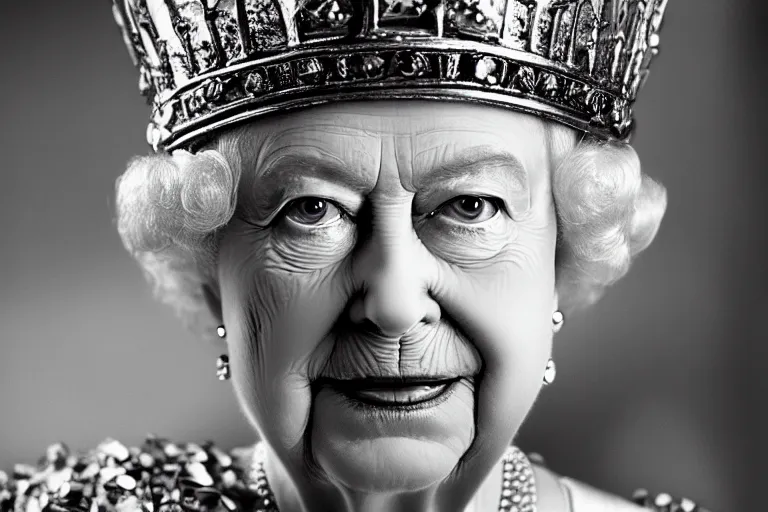 Image similar to closeup portrait of queen elizabeth as sauron, natural light, sharp, detailed face, magazine, press, photo, steve mccurry, david lazar, canon, nikon, focus