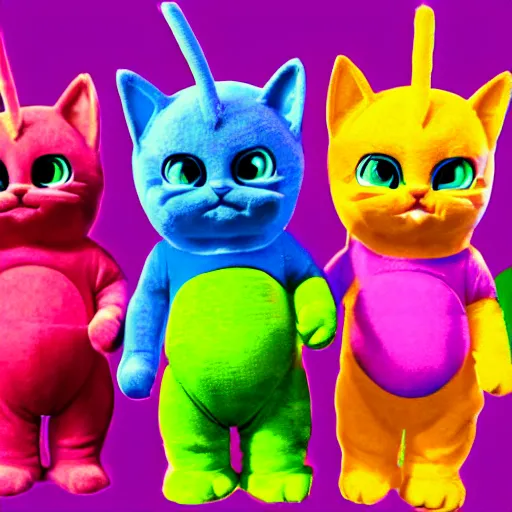 Image similar to Cat Teletubbies acidwave