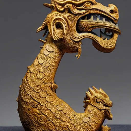 Image similar to dragon statue, buddhism, made in tang dynasty