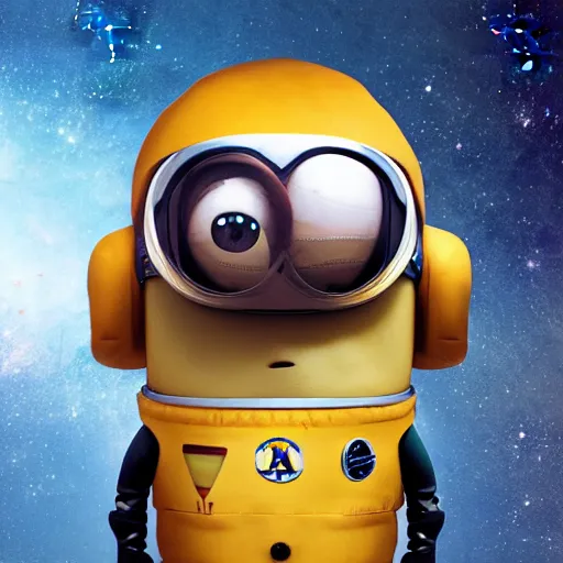 Prompt: an astronaut minion, digital art, trending on artstation, HDR