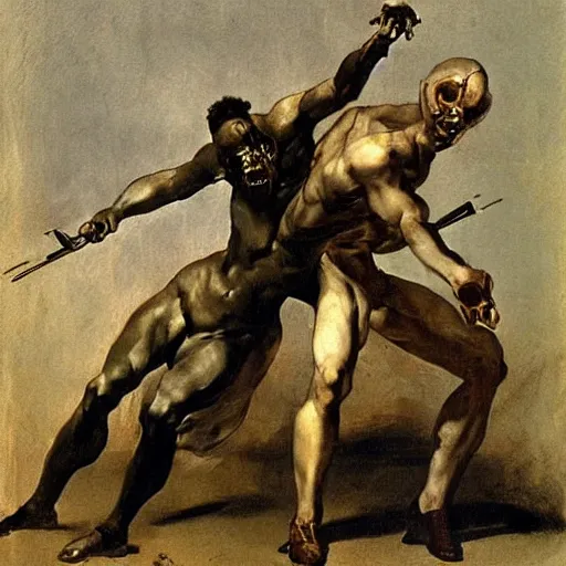 Image similar to cyborgs by theodore gericault