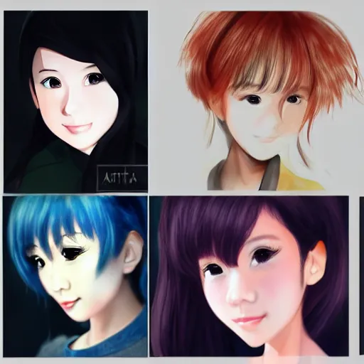 Image similar to a perfect, realistic professional digital sketch of a Japanese J-Pop idol in style of Pixar, by pen and watercolor, by a professional Chinese Korean artist on ArtStation, on high-quality paper